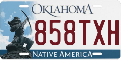 OK license plate 858TXH