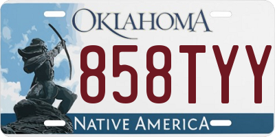 OK license plate 858TYY