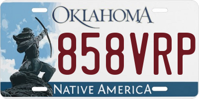 OK license plate 858VRP