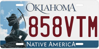 OK license plate 858VTM