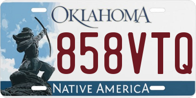 OK license plate 858VTQ