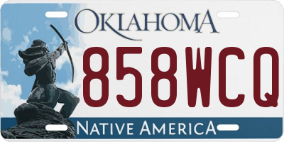 OK license plate 858WCQ