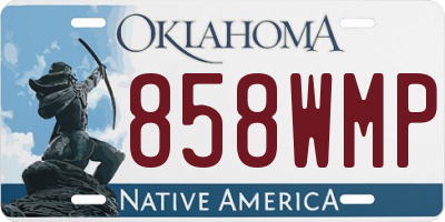 OK license plate 858WMP