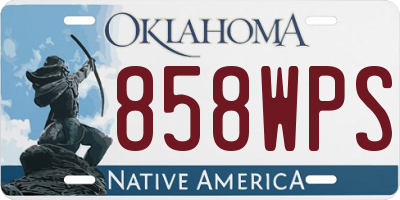 OK license plate 858WPS
