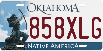 OK license plate 858XLG