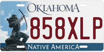OK license plate 858XLP