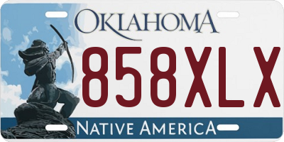 OK license plate 858XLX