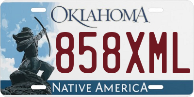 OK license plate 858XML