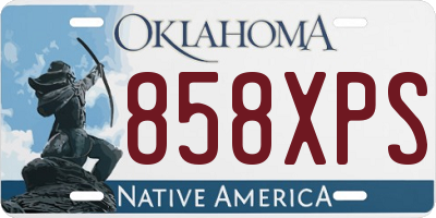 OK license plate 858XPS
