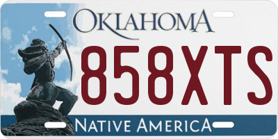 OK license plate 858XTS