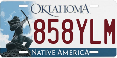 OK license plate 858YLM