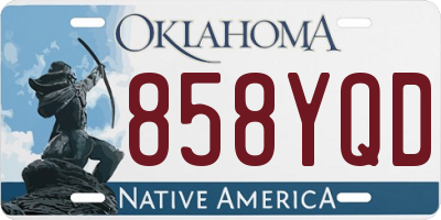 OK license plate 858YQD