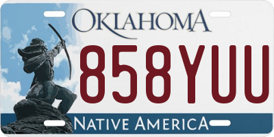 OK license plate 858YUU