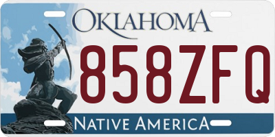 OK license plate 858ZFQ