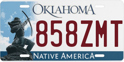 OK license plate 858ZMT