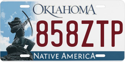 OK license plate 858ZTP