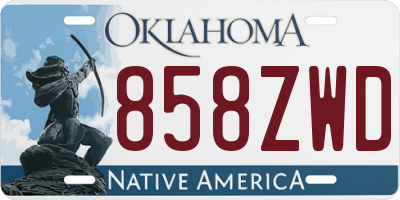 OK license plate 858ZWD