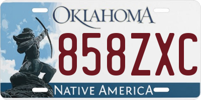 OK license plate 858ZXC