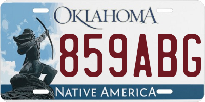OK license plate 859ABG