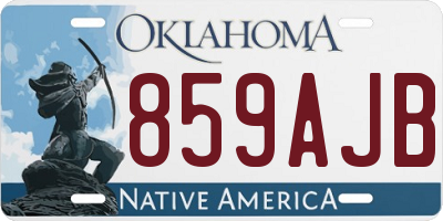 OK license plate 859AJB