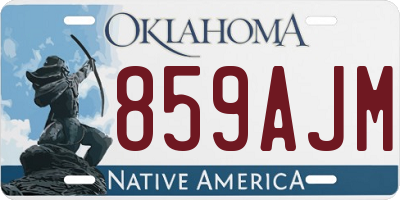 OK license plate 859AJM