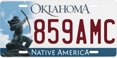 OK license plate 859AMC