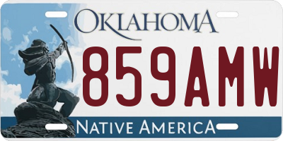OK license plate 859AMW