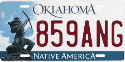OK license plate 859ANG