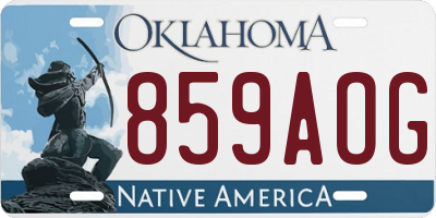 OK license plate 859AOG