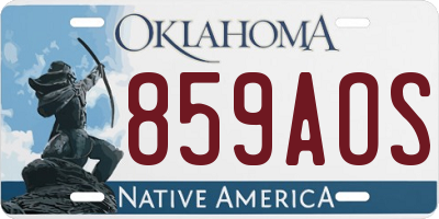 OK license plate 859AOS