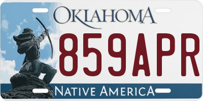 OK license plate 859APR