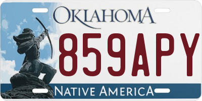 OK license plate 859APY