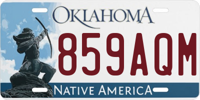 OK license plate 859AQM