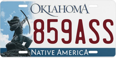 OK license plate 859ASS