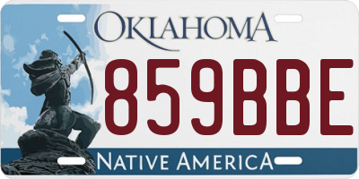 OK license plate 859BBE