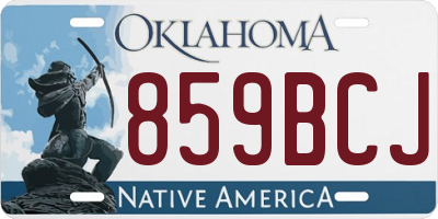 OK license plate 859BCJ