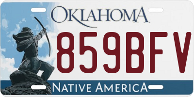 OK license plate 859BFV