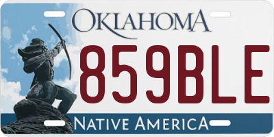 OK license plate 859BLE