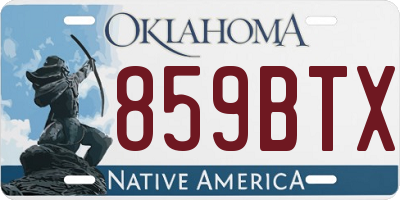 OK license plate 859BTX