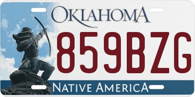 OK license plate 859BZG