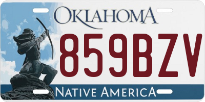 OK license plate 859BZV