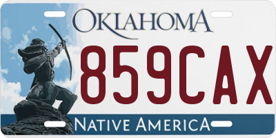OK license plate 859CAX