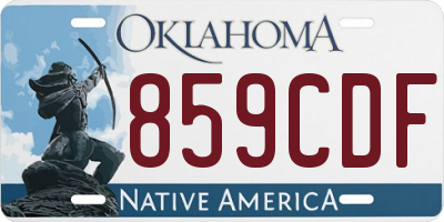 OK license plate 859CDF