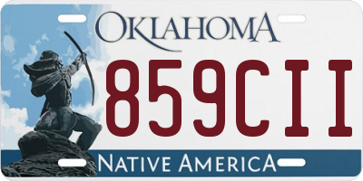 OK license plate 859CII