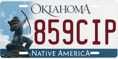OK license plate 859CIP