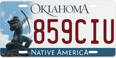 OK license plate 859CIU