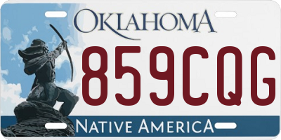 OK license plate 859CQG
