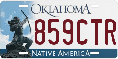 OK license plate 859CTR