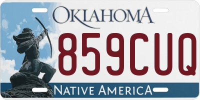 OK license plate 859CUQ