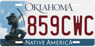 OK license plate 859CWC